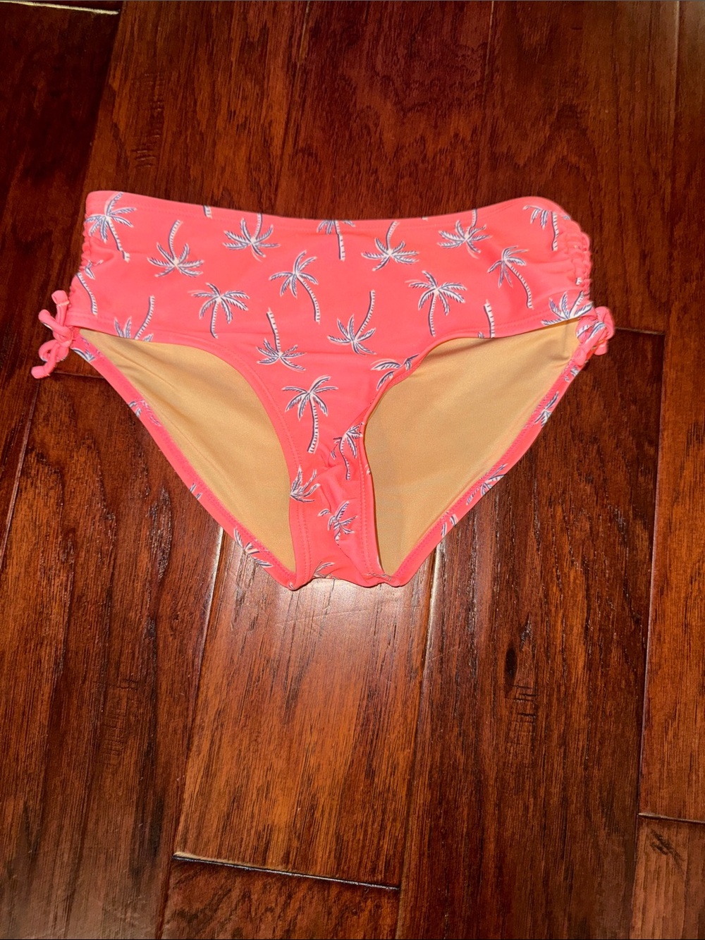 Old Navy Girls Coral Pink Palm Tree Bikini Bottoms